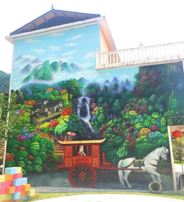 南昌手繪墻面,南昌墻面手繪,南昌幼兒園墻體繪畫,南昌古建筑手繪